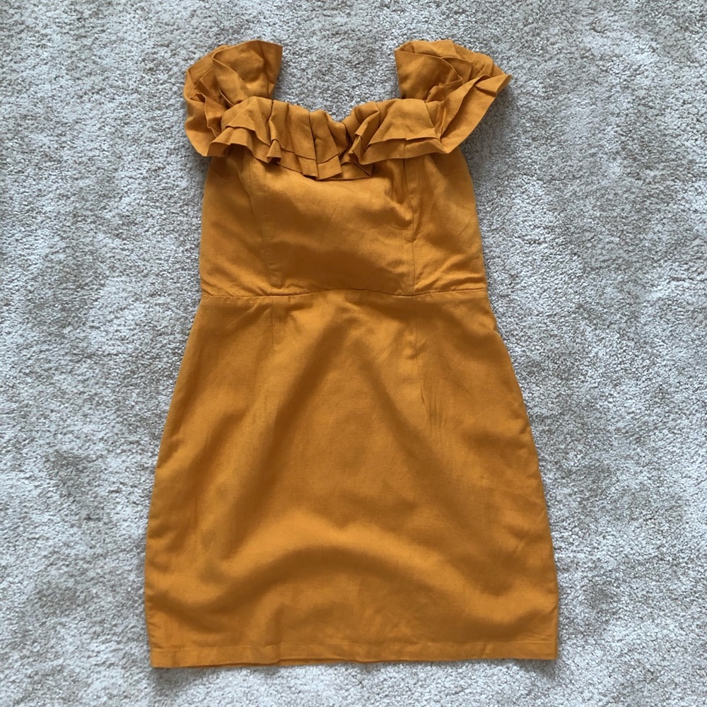 Brand New Off Shoulder Ruffle Mini Dress - Picture 6 of 8